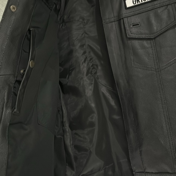 CHARLIE HUNNAM SONS OF ANARCHY TV SHOW LEATHER VEST size 40 - Picture 3 of 8